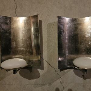 Silver Wall-Mounted Candle Holders